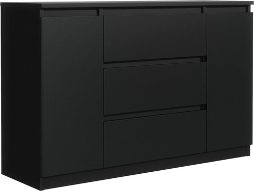 Kommode schwarz matt 120 - kommode, cm