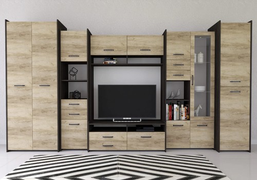 Wohnwand anbauwand schrankwand - wohnwand,