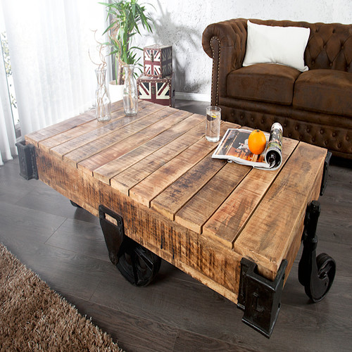 Couchtisch railway massivholz - couchtisch,