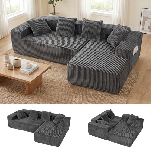 Corduroy ecksofa form - ecksofa, mit