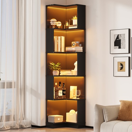 Eckregal 63x45x175cm led - 63x45x175cm,