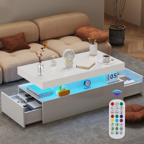 Couchtisch mit led leuchte - couchtisch,