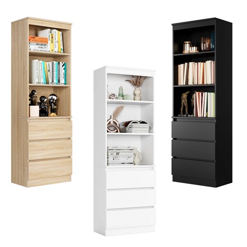 Bücherregal mit schubladen - bücherregal, 3