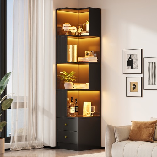 Eckregal 45x43x180cm mit - , led