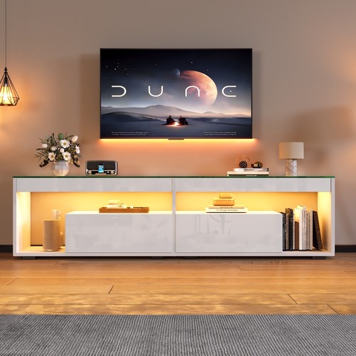 180cm hochglanz fernsehschrank - hochglanz,