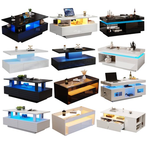 Modern couchtisch led licht - couchtisch, led-licht