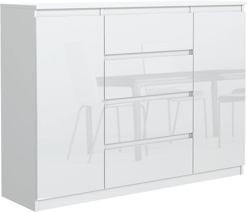 Kommode weiss hochglanz - kommode, 4