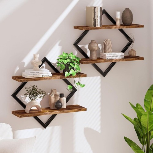 2er wandregal holz regal - regal, wand
