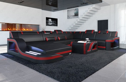 Sofa palermo xxl - mit, led
