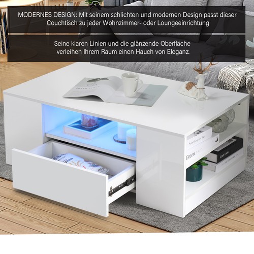 Couchtisch mit schubladen - couchtisch,