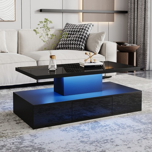 Hochglanz led couchtisch - hochglanz, led-couchtisch